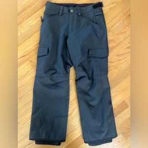 686 Girls Charcoal Cargo Ski or Snow Pants ❄️ 🎿 ⛄️